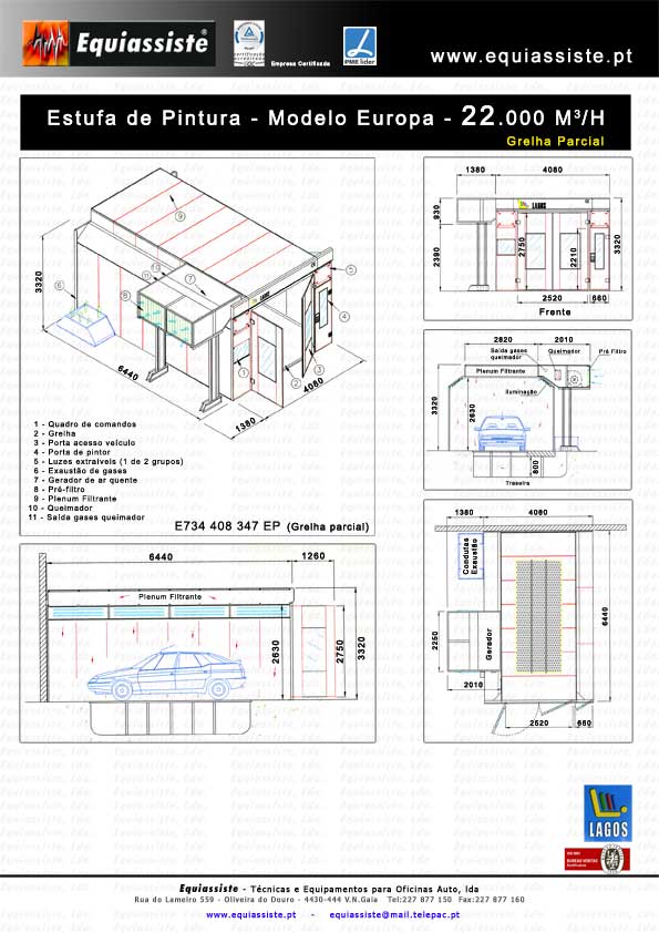 Lagos - Cabinas estufas de pintura automóvel paint box opcinais para estufa cabina de pintura filtros acessorios zonas de preparação de pintura queimador a gás diesel gasóleo filtros de carvão ativo activo activado